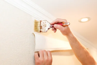 Pose de papier peint à Lannéanou — revêtements muraux et toiles de verre